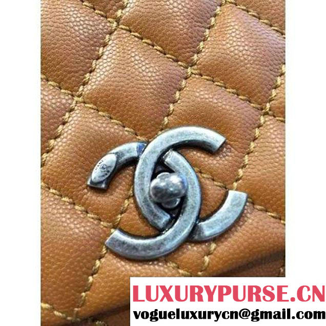 Chanel Large Yellow Caviar Calfskin Flap Bag Pre Fall-Winter 2015 (2A046-102913 )