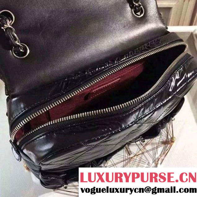Chanel Draped Fabric Flap Bag By Lemarie Fall-Winter 2015 (2A143-110703 )