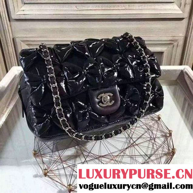 Chanel Draped Fabric Flap Bag By Lemarie Fall-Winter 2015 (2A143-110703 )