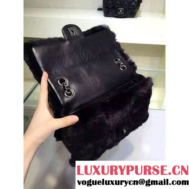 Chanel Orylag Fur And Lambskin Flap Bag Pre F/W 2015 (2A143-110910 )