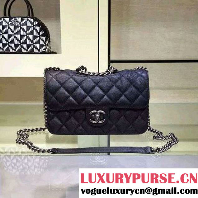 Chanel Medium Buckskin Flap Bag In Black (2A143-111403 )