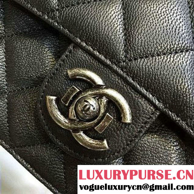 Chanel Medium Buckskin Flap Bag In Black (2A143-111403 )