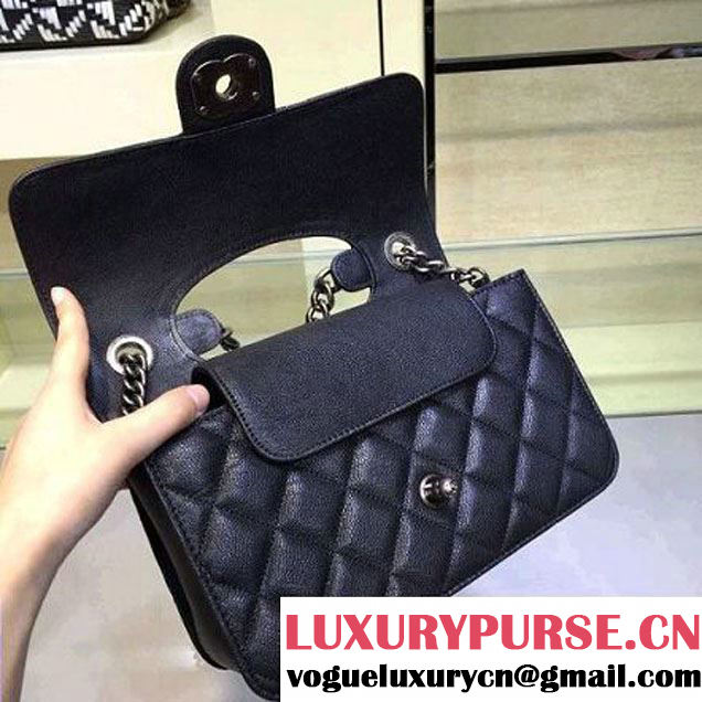 Chanel Medium Buckskin Flap Bag In Black (2A143-111403 )