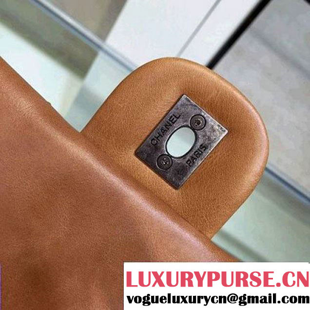 Chanel Leather Chevron Stitch Shoulder Flap Bag In Apricot 2015/2016 (2A143-111602 )
