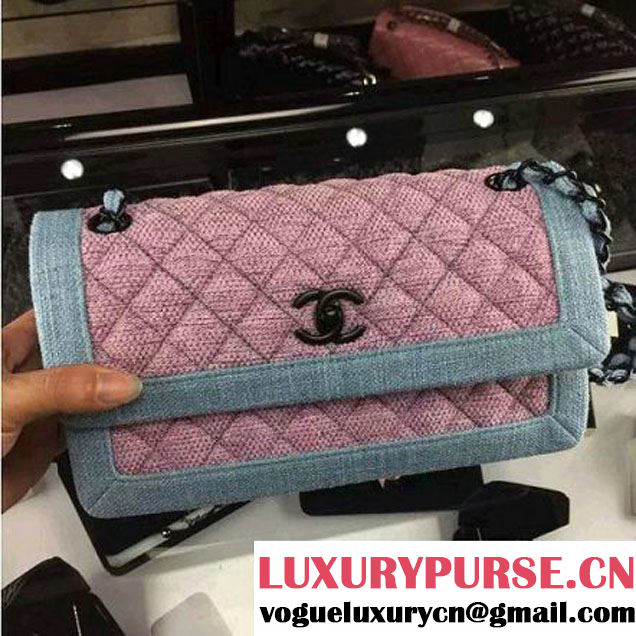 Chanel Two-tone Tweed Flap Bag Cruise 2016 (2a143-112516 )