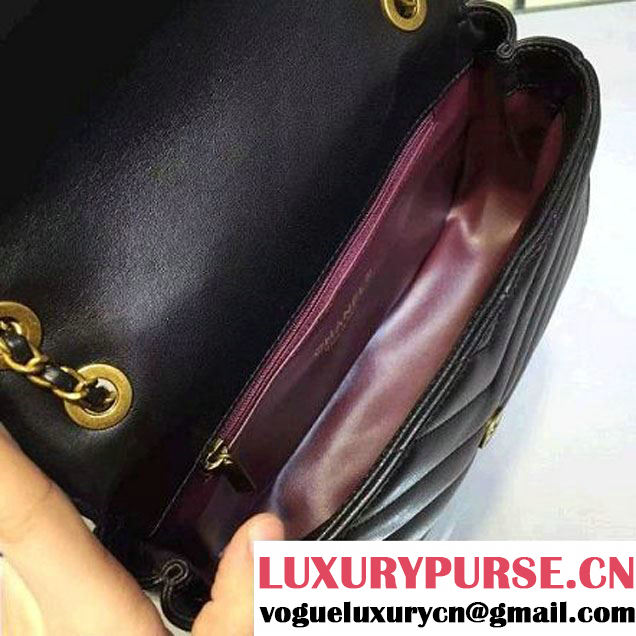 Chanel CC Logo Chevron Lambskin Flap Bag (2A143-120114 )