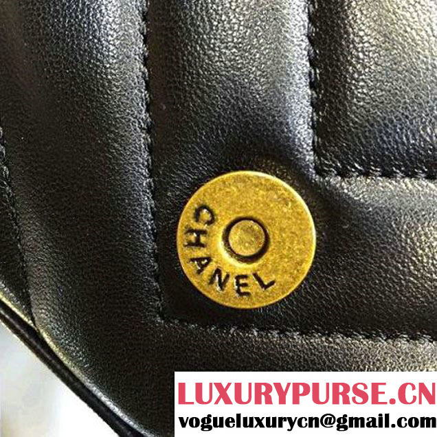 Chanel CC Logo Chevron Lambskin Flap Bag (2A143-120114 )