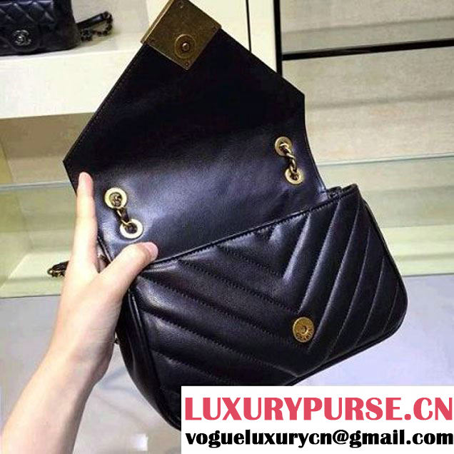 Chanel CC Logo Chevron Lambskin Flap Bag (2A143-120114 )