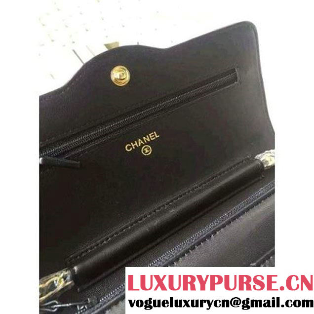 Chanel Small Two-tone Lambskin Flap Bag Black/Red Cruise 2016 (1A001-120915 )