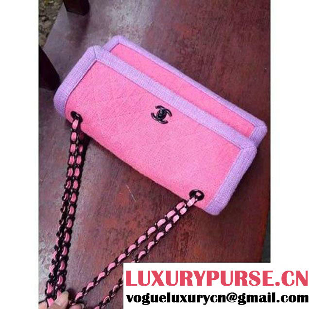 Chanel Two-tone Tweed Flap Bag Rosy/Purple Cruise 2016 (2A057-121102 )