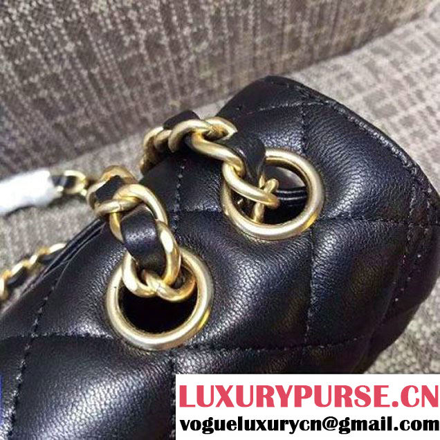 Chanel Quilting Lambskin Flap Bag In Black (FTH-121603 )