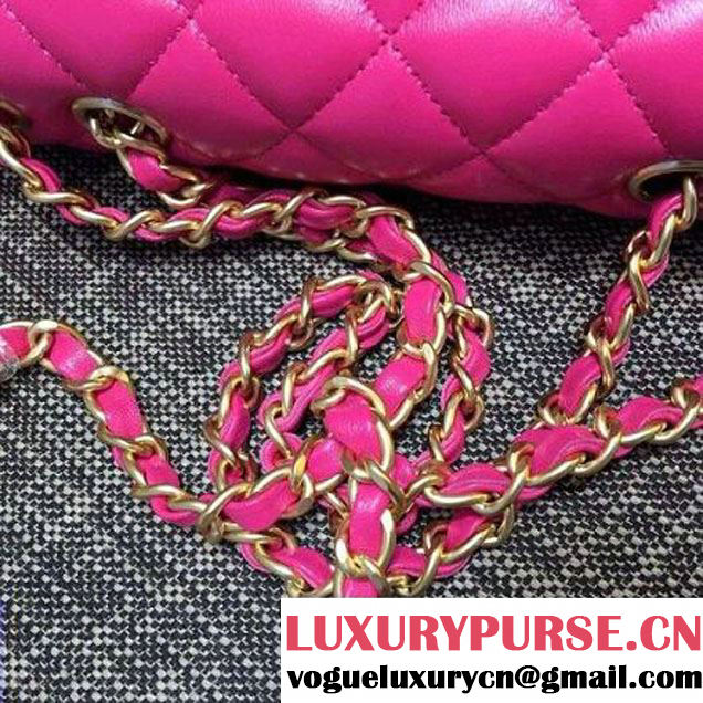 Chanel Quilting Lambskin Flap Bag In Rosy (FTH-121604 )