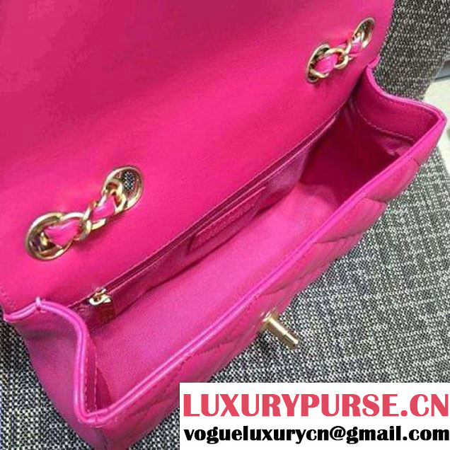 Chanel Quilting Lambskin Flap Bag In Rosy (FTH-121604 )