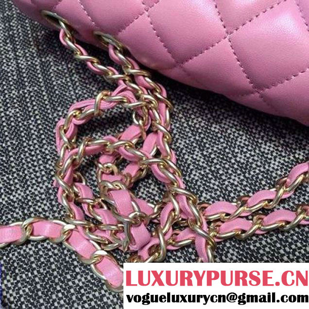 Chanel Quilting Lambskin Flap Bag In Pink (FTH-121605 )