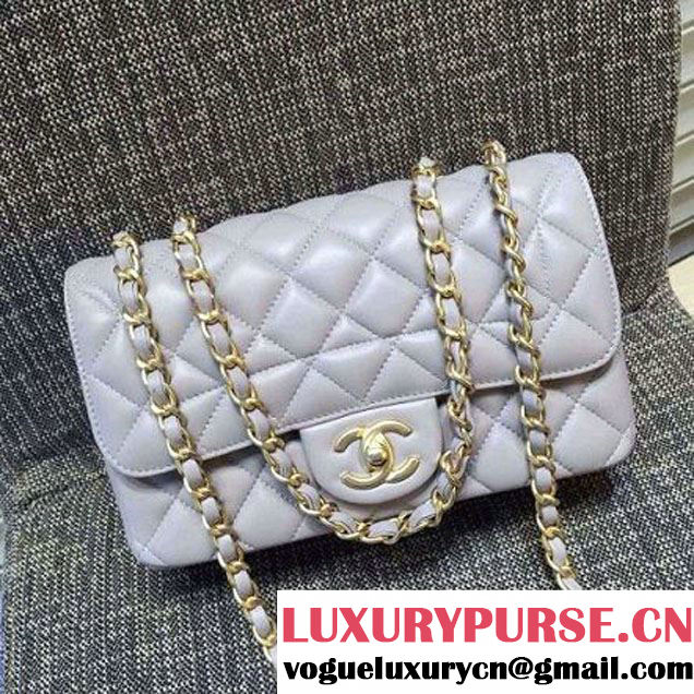 Chanel Quilting Lambskin Flap Bag In Light Grey (FTH-121606 )