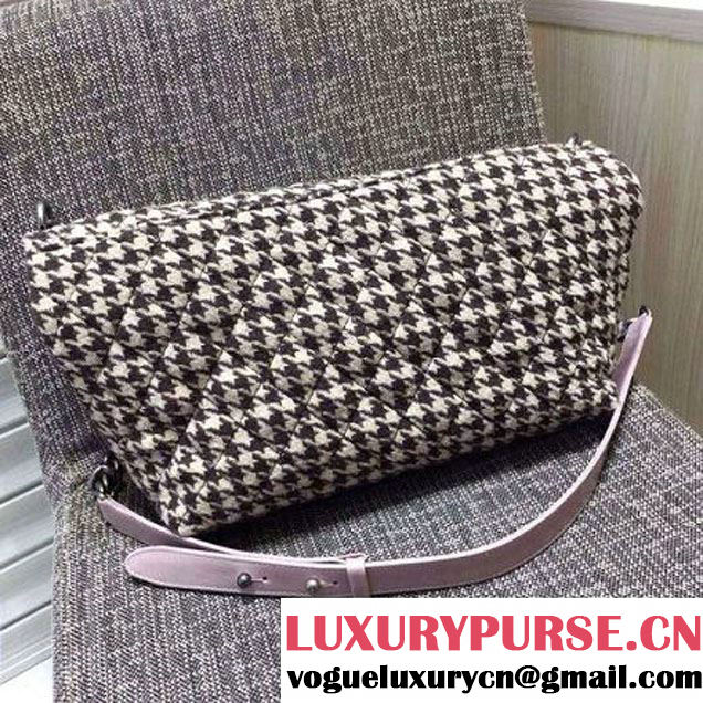 Chanel Wool And Pink Calfskin Flap Bag Embellished With A Tabatiere Clasp Fall-Winter 2015 (FTH-121607 )