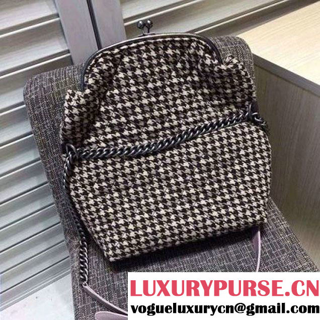Chanel Wool And Pink Calfskin Flap Bag Embellished With A Tabatiere Clasp Fall-Winter 2015 (FTH-121607 )