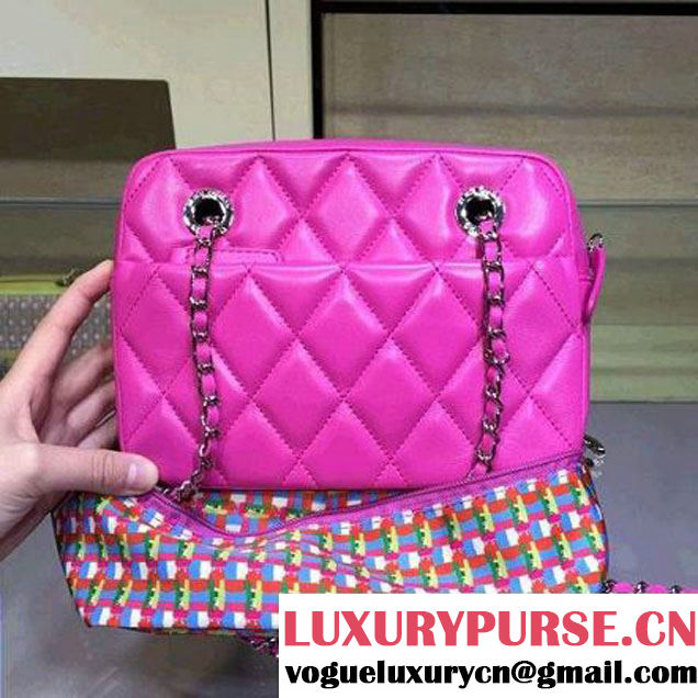 Chanel Rubber Camera Case With A Removable Raincoat Rosy Cruise 2016 (2A143-122120 )