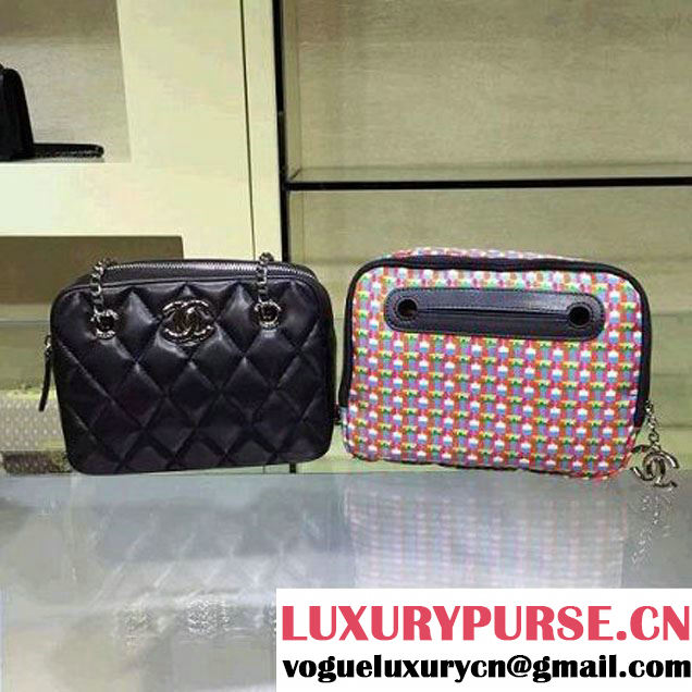 Chanel Rubber Camera Case With A Removable Raincoat Black Cruise 2016 (2A143-122121 )