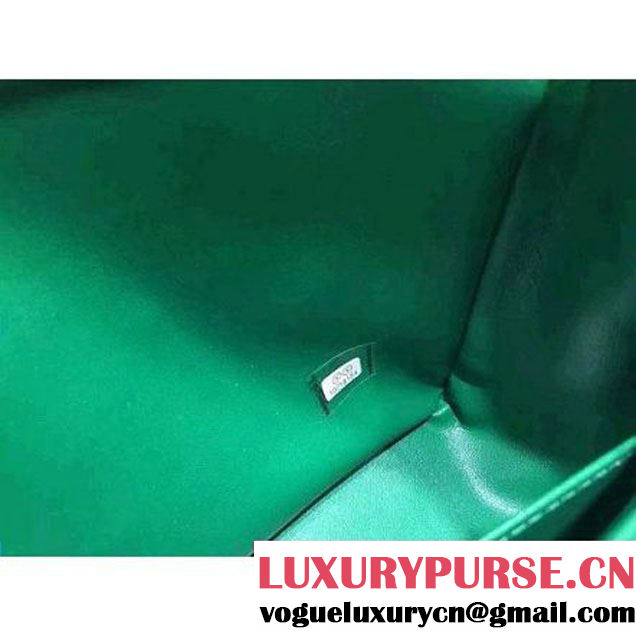 Chanel Medium Suede Calfskin And Lambskin Flap Bag Green Cruise 2016 (FTH-122305 )