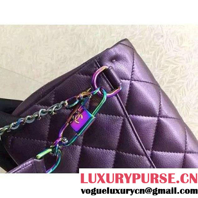 Chanel Small Iridescent Calfskin Flap Bag Adorned With A Waist Chain Cruise 2016 (FTH-122307 )
