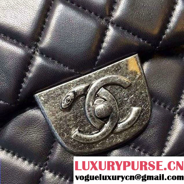 Chanel Small Lambskin Flap Bag Adorned With A Waist Chain Black Cruise 2016 (FTH-122308 )
