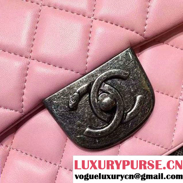 Chanel Small Lambskin Flap Bag Adorned With A Waist Chain Pink Cruise 2016 (FTH-122309 )