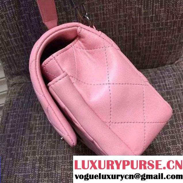 Chanel Small Lambskin Flap Bag Adorned With A Waist Chain Pink Cruise 2016 (FTH-122309 )