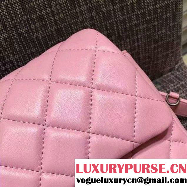 Chanel Small Lambskin Flap Bag Adorned With A Waist Chain Pink Cruise 2016 (FTH-122309 )