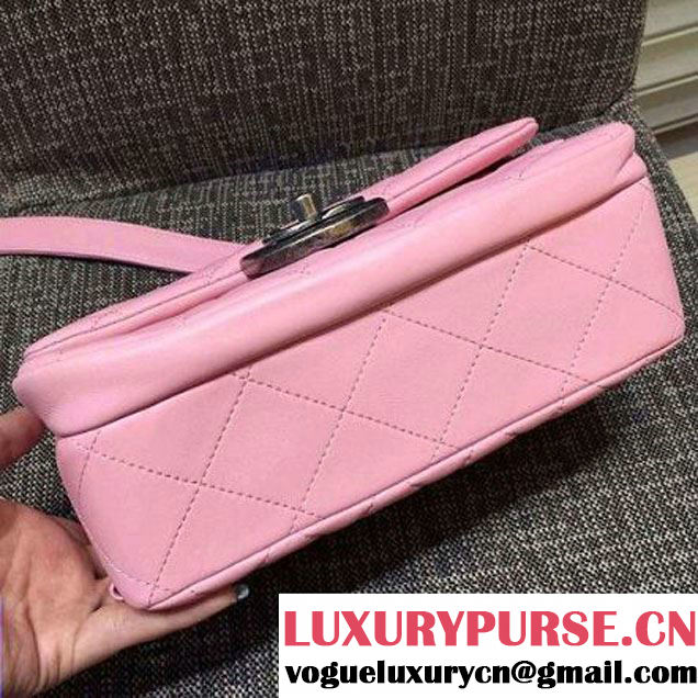 Chanel Small Lambskin Flap Bag Adorned With A Waist Chain Pink Cruise 2016 (FTH-122309 )
