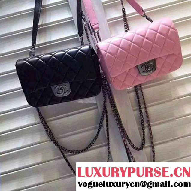 Chanel Small Lambskin Flap Bag Adorned With A Waist Chain Pink Cruise 2016 (FTH-122309 )