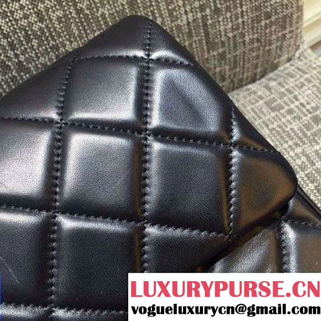 Chanel Medium Lambskin Flap Bag Adorned With A Waist Chain Black Cruise 2016 (FTH-122310 )