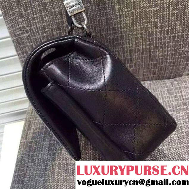 Chanel Medium Lambskin Flap Bag Adorned With A Waist Chain Black Cruise 2016 (FTH-122310 )