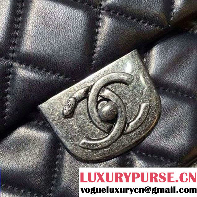 Chanel Medium Lambskin Flap Bag Adorned With A Waist Chain Black Cruise 2016 (FTH-122310 )