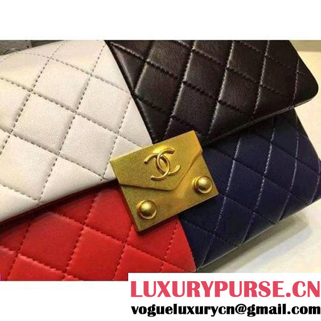 Chanel Multicolor Lambskin Flap Bag Cruise 2016 (2A057-122312 )