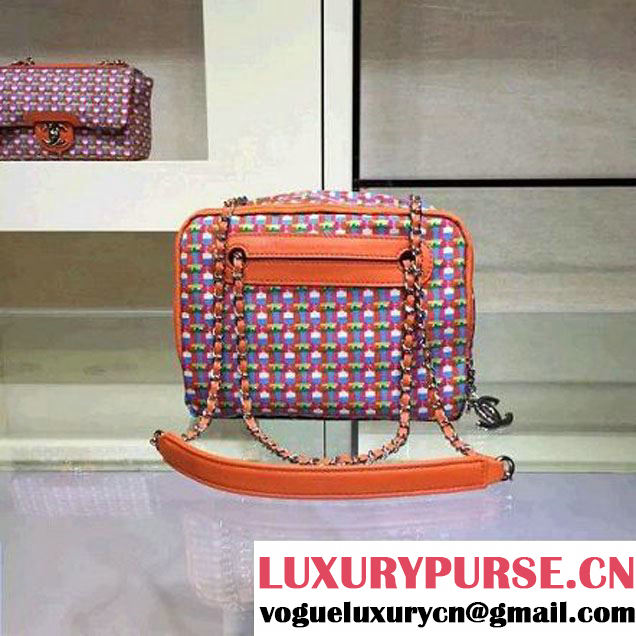 Chanel Rubber Camera Case With A Removable Raincoat Orange Cruise 2016 (2A143-010401 )