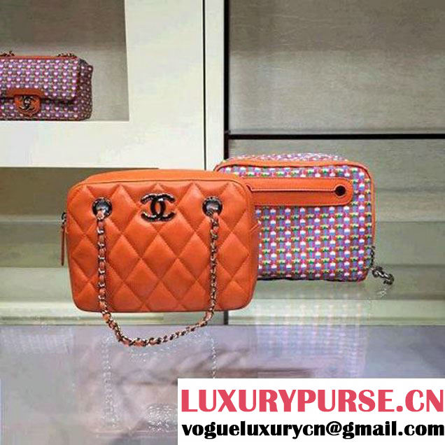 Chanel Rubber Camera Case With A Removable Raincoat Orange Cruise 2016 (2A143-010401 )