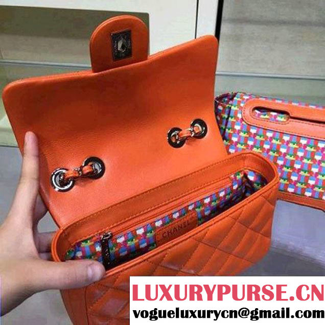 Chanel Rubber Flap Bag With A Removable Raincoat Orange Cruise 2016 (2A143-010402 )
