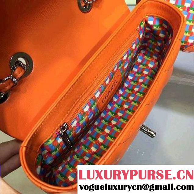 Chanel Rubber Flap Bag With A Removable Raincoat Orange Cruise 2016 (2A143-010402 )