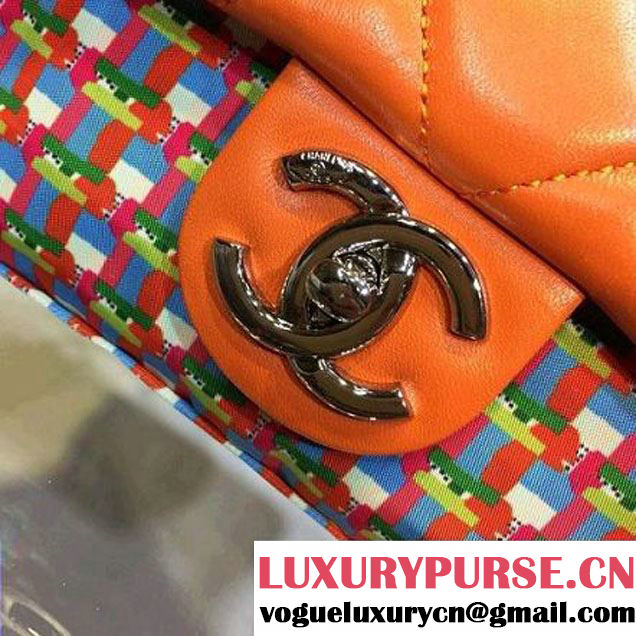 Chanel Rubber Flap Bag With A Removable Raincoat Orange Cruise 2016 (2A143-010402 )