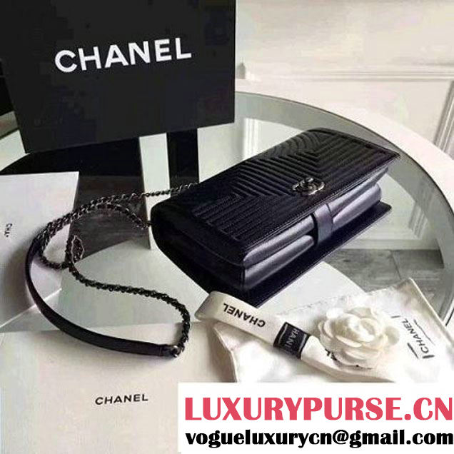 Chanel Geometirc Wax Calfskin Flap Bag Deep Blue Spring 2016 (FTH-010413 )