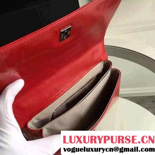 Chanel Geometirc Wax Calfskin Flap Bag Red Spring 2016 (FTH-010414 )