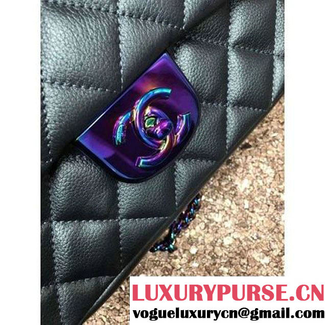 Chanel Small Iridescent Calfskin Flap Bag Adorned With A Waist Chain Green Cruise 2016 (MC-6011102 )