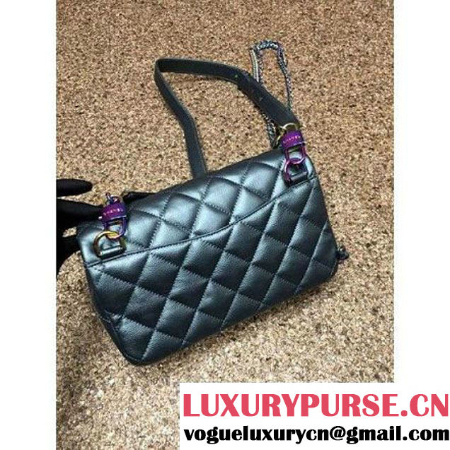 Chanel Iridescent Calfskin Flap Bag Adorned With A Waist Chain Kahki Cruise 2016 (MC-6011104 )