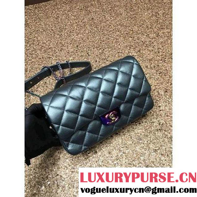 Chanel Iridescent Calfskin Flap Bag Adorned With A Waist Chain Kahki Cruise 2016 (MC-6011104 )