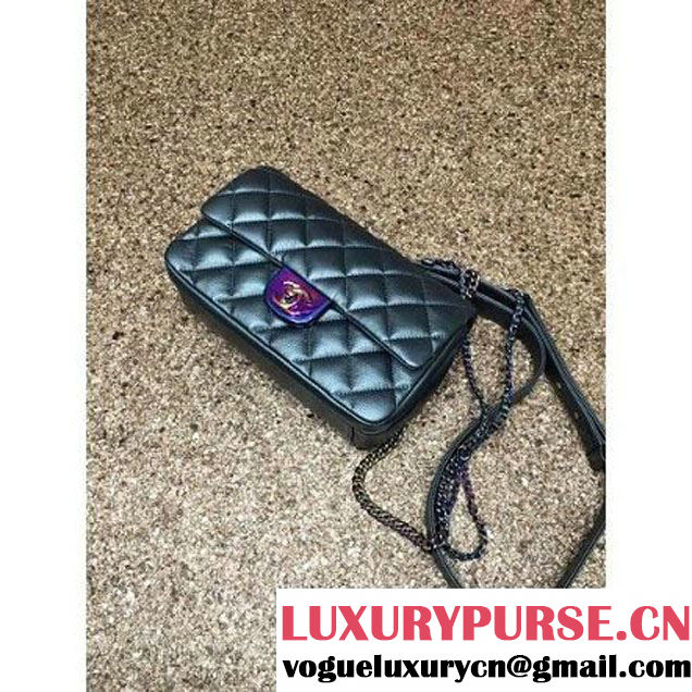 Chanel Iridescent Calfskin Flap Bag Adorned With A Waist Chain Kahki Cruise 2016 (MC-6011104 )