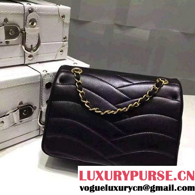 Chanel Small Lambskin Flap Bag Embellished With Fabric Lining Black 2016 (FTH-6011111 )