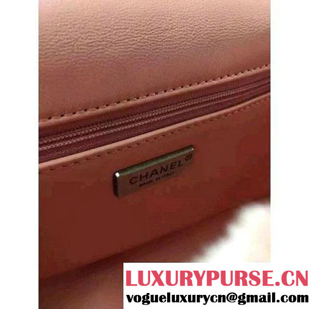 Chanel Orylag Fur And Lambskin Flap Bag in Pink Pre F/W 2015 (1a099-6011345 )