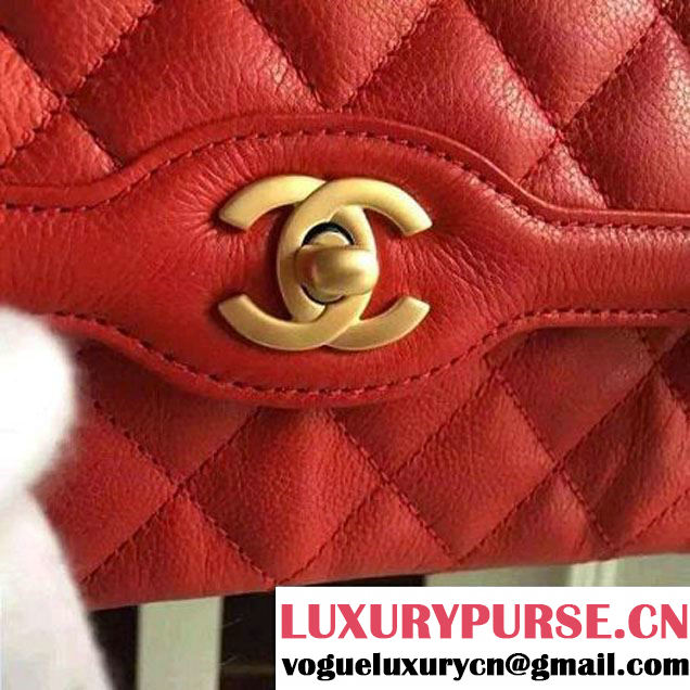 Chanel Medium Calfskin Flap Bag Red Cruise 2016 (FTH-6031412 )