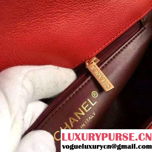 Chanel Medium Calfskin Flap Bag Red Cruise 2016 (FTH-6031412 )